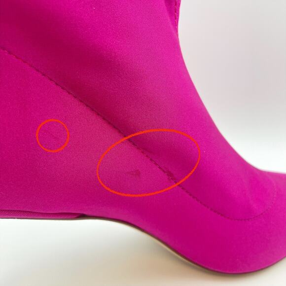 Stuart Weitzman Womens Stuart 75 Stretch Bootie US 7.5 Pink Magenta Suede EUC - Picture 13 of 13